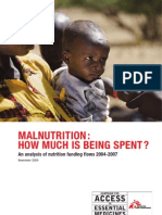 MSF Malnutrition How Much is Being Spent