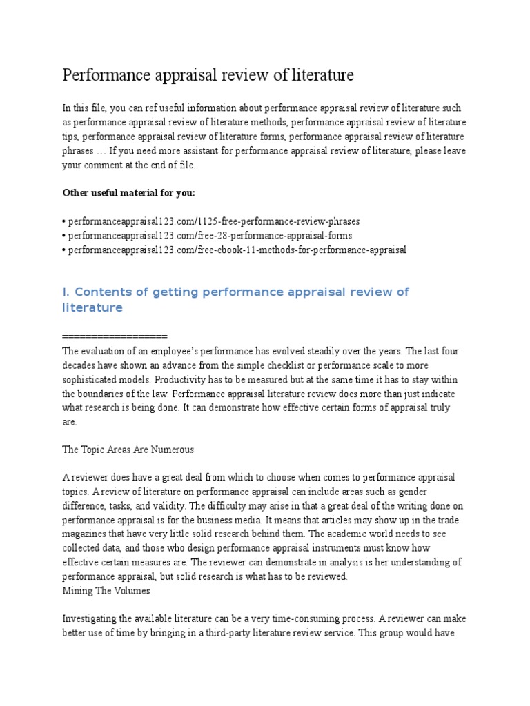 Sample literature review papers picture