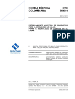 Ntc6040-4 Procesamiento Aséptico de Productos