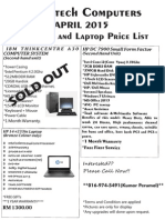 APRIL 2015 Computer and Laptop Price List: Cybertech Computers