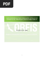 Guía de Referencia Para Formular El Catálogo de Conceptos Del Presupuesto Base de Obra Pública 2015