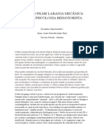 Análise Do Filme Laranja Mecânica Segundo A Psicologia Behaviorista