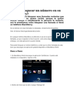 Cómo Bloquear Un Número en Su BlackBerry