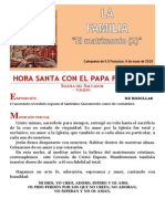 HORA SANTA CON EL PAPA: La Familia. El Matrimonio