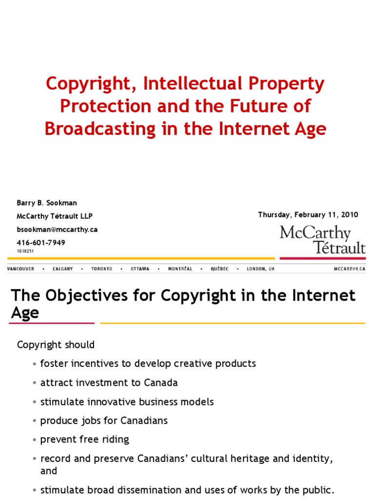 Protection and The Future of Broadcasting in The Internet Age | PDF ...