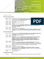 Programa Congreso Agroecoloxía