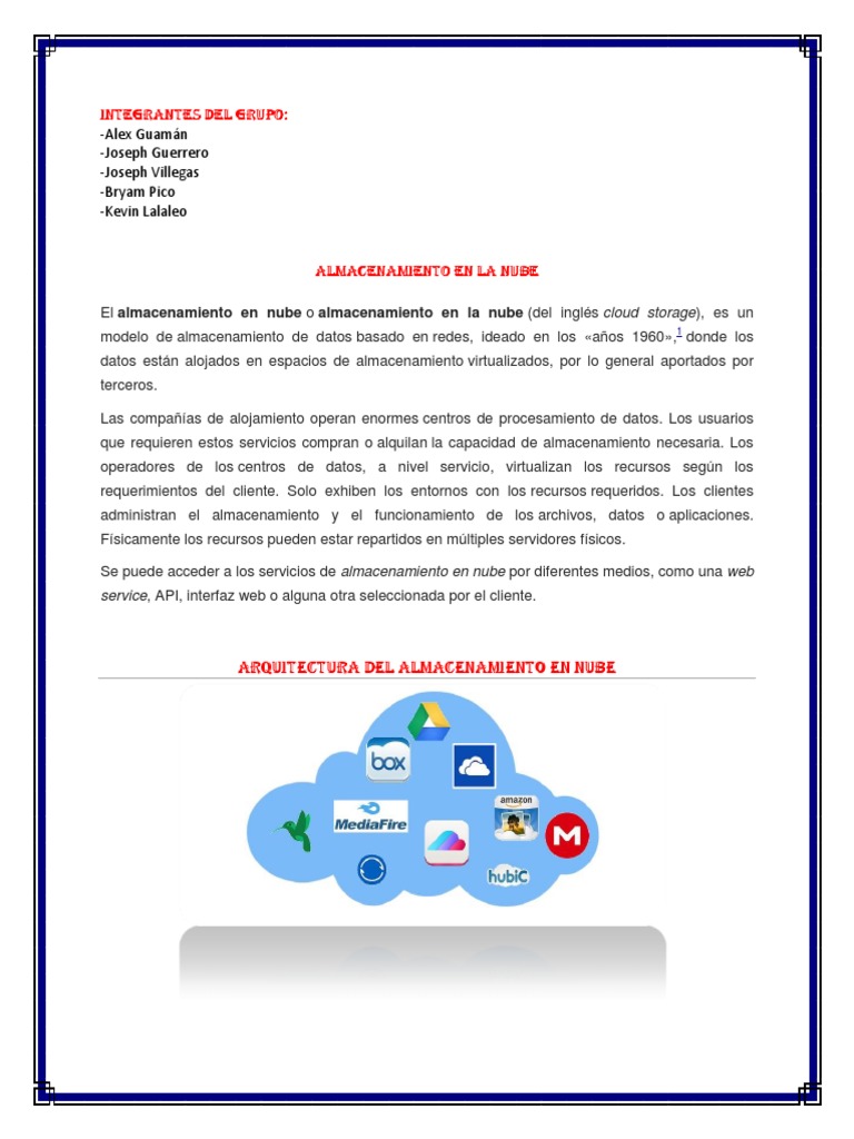 Herramientas para Almacenamiento en la Nube | PDF | Informática | Software