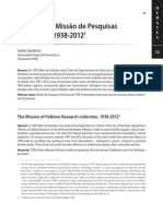 missão pesquisa folclórica