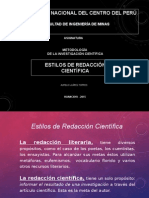 Estilos de Redacción Científica