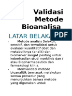 Bioanalytical Validasi Metode