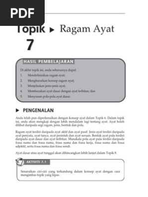 Topik 7 Ragam Ayat Pdf