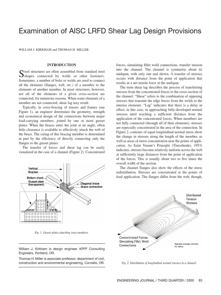 Examination+of+AISC+LRFD+Shear+Lag+Design+Provisions Structural Steel
