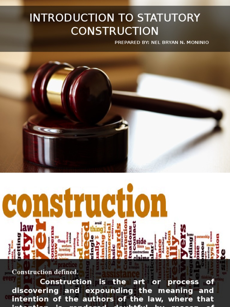 Understanding Statutory Construction | PDF | Statutory Interpretation ...