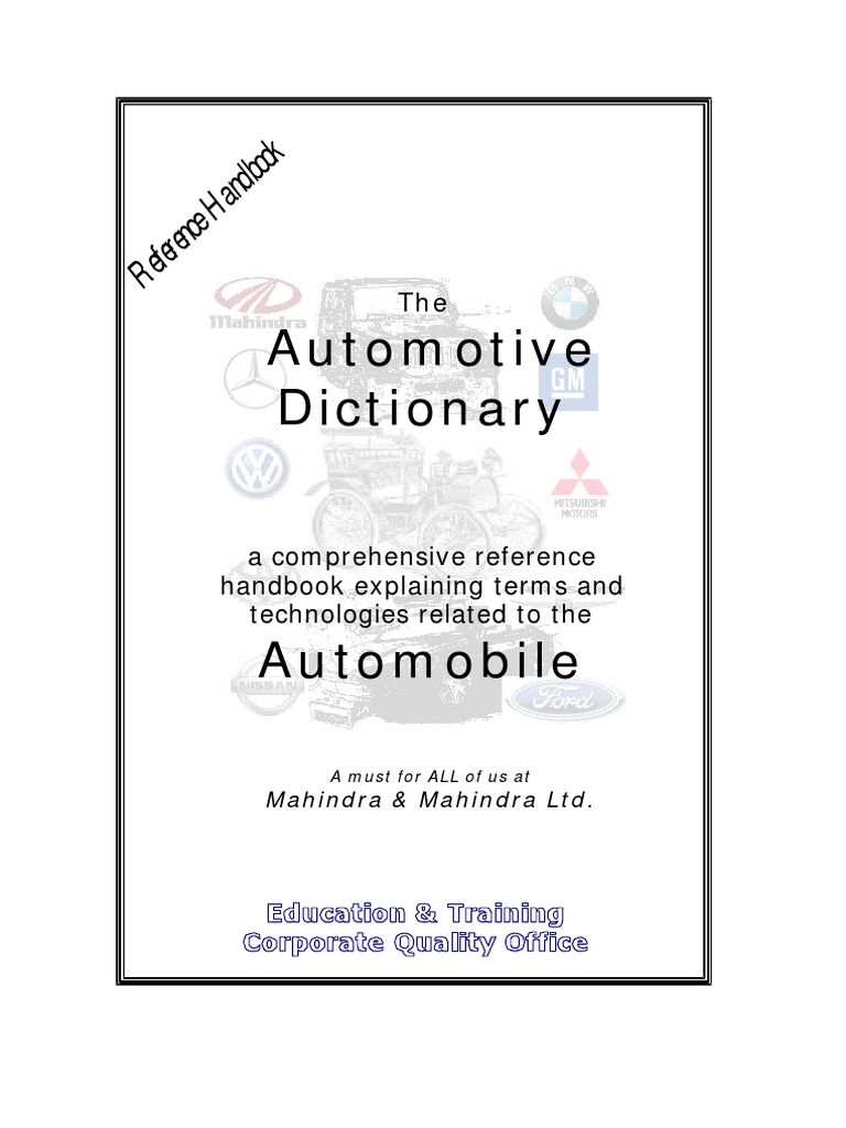 Automotive Dictionary Reference Guide | PDF | Business
