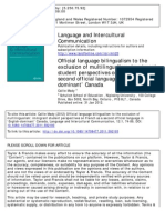 Language and Intercultural Communication