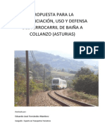 Propuestas para La Concienciación, Uso y Defensa Del Ferrocarril Baíña-Collanzo (Asturias)