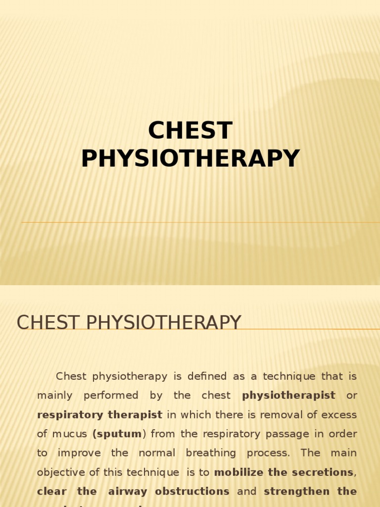 Chest Physiotherapy Thorax Physical Therapy