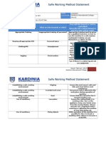 Safe Working Method Statement (SWMS) Form