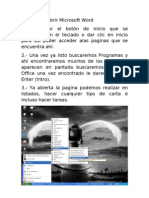 Pasos para Abrir Microsoft Word