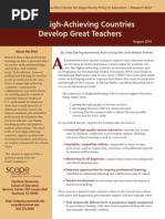 How High Achieving Countries Develop Great Teachers