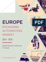 Europe Packaging Automation Market by Solutions, Products, End Users, Countries and Vendors - Forecasts, Trends and Shares (2014 - 2019)