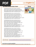 Songs Old Macdonald Had A Farm Lyrics Final 2012 12 19 PDF