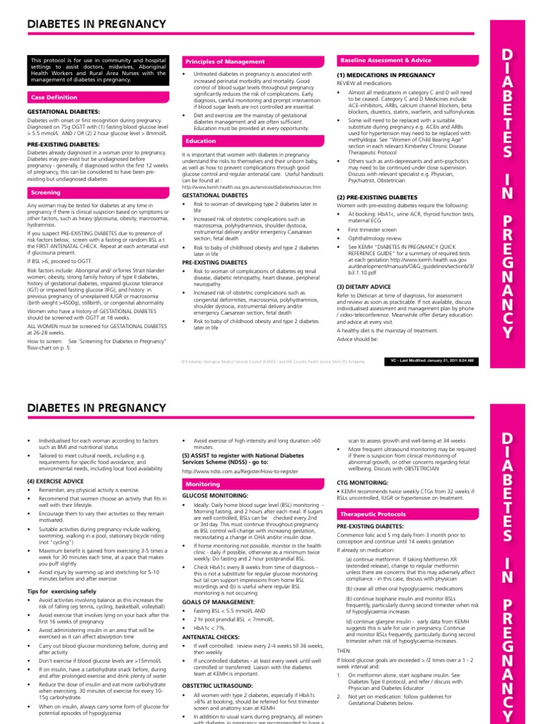 Diabetes in Pregnancy | PDF | Gestational Diabetes | Diabetes Mellitus