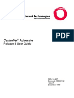 Lucent CentreVu Advocate R8 User Guide