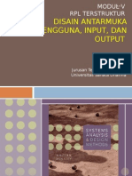 Modul 5 RPL Terstruktur - Disain Antarmuka Input Output