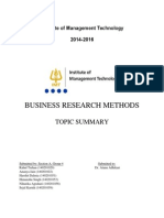 Business Research Methods: Topic Summary
