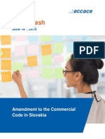 Amendment To The Commercial Code in Slovakia - News Flash
