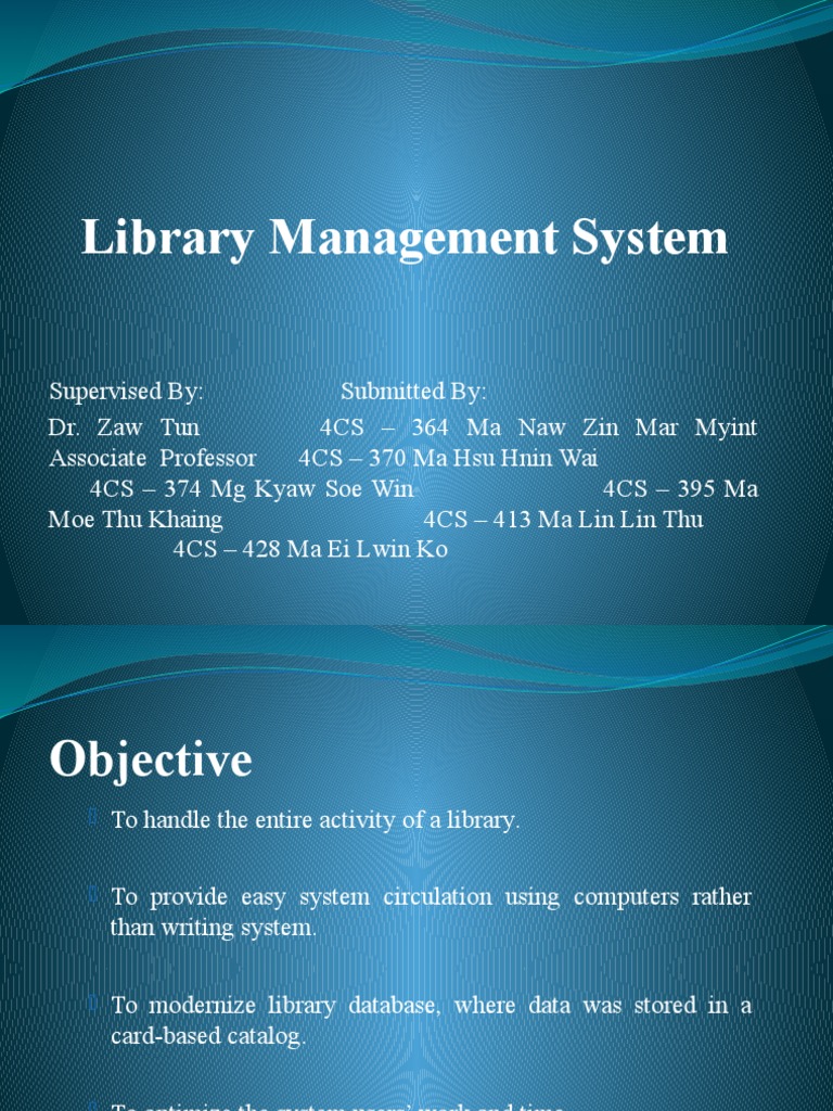 online library management system presentation pdf