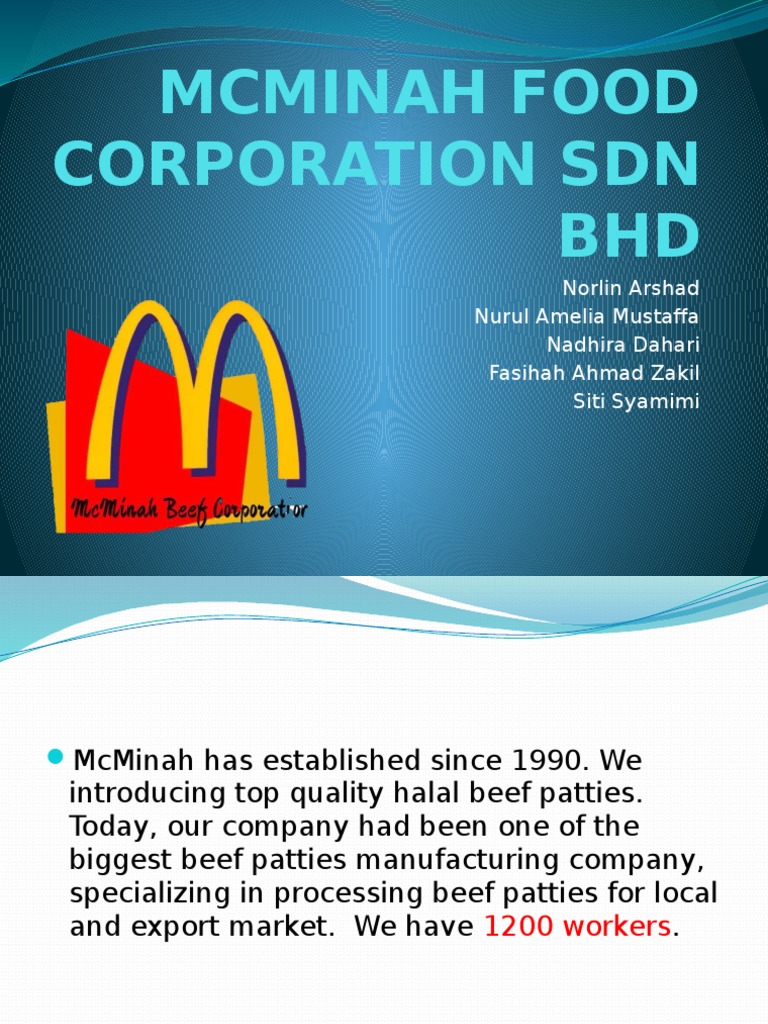 Mcminah Food Corporation Sdn Bhd | Occupational Safety And ...