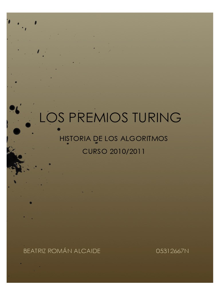 Ganadores del Premio Turing y su historia | PDF | Alan Turing ...