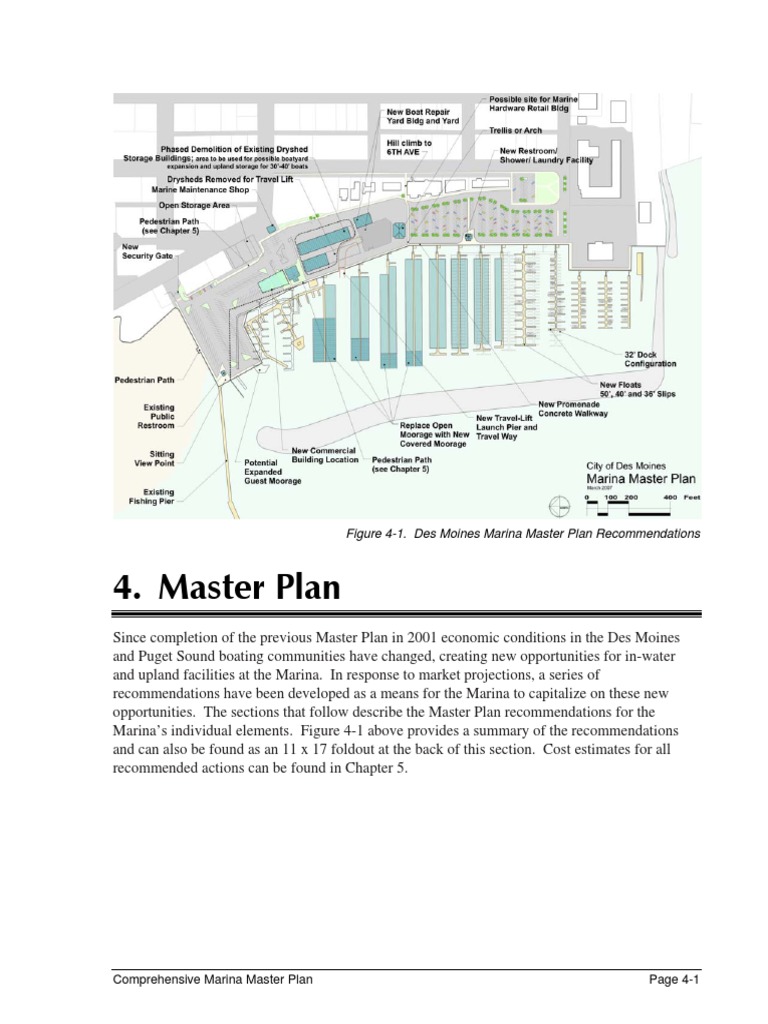 Des Moines Marina Master Plan Update | PDF | Parking | Street