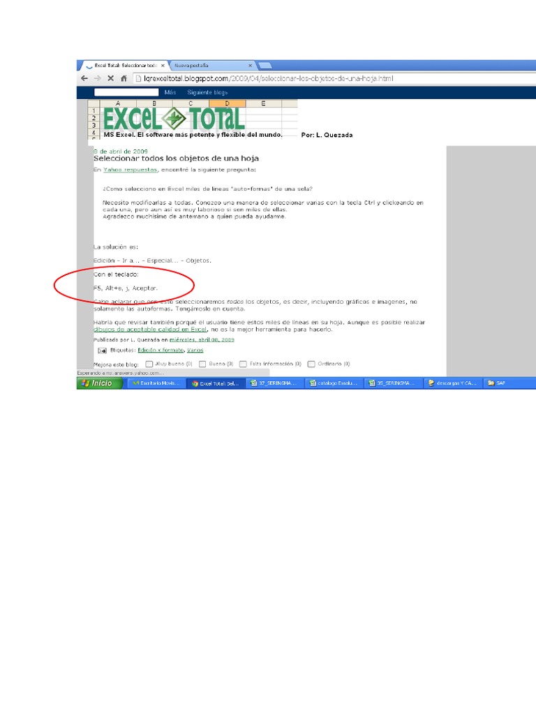 Como Seleccionar Todas Las Autoformas en Excel 2010 | PDF