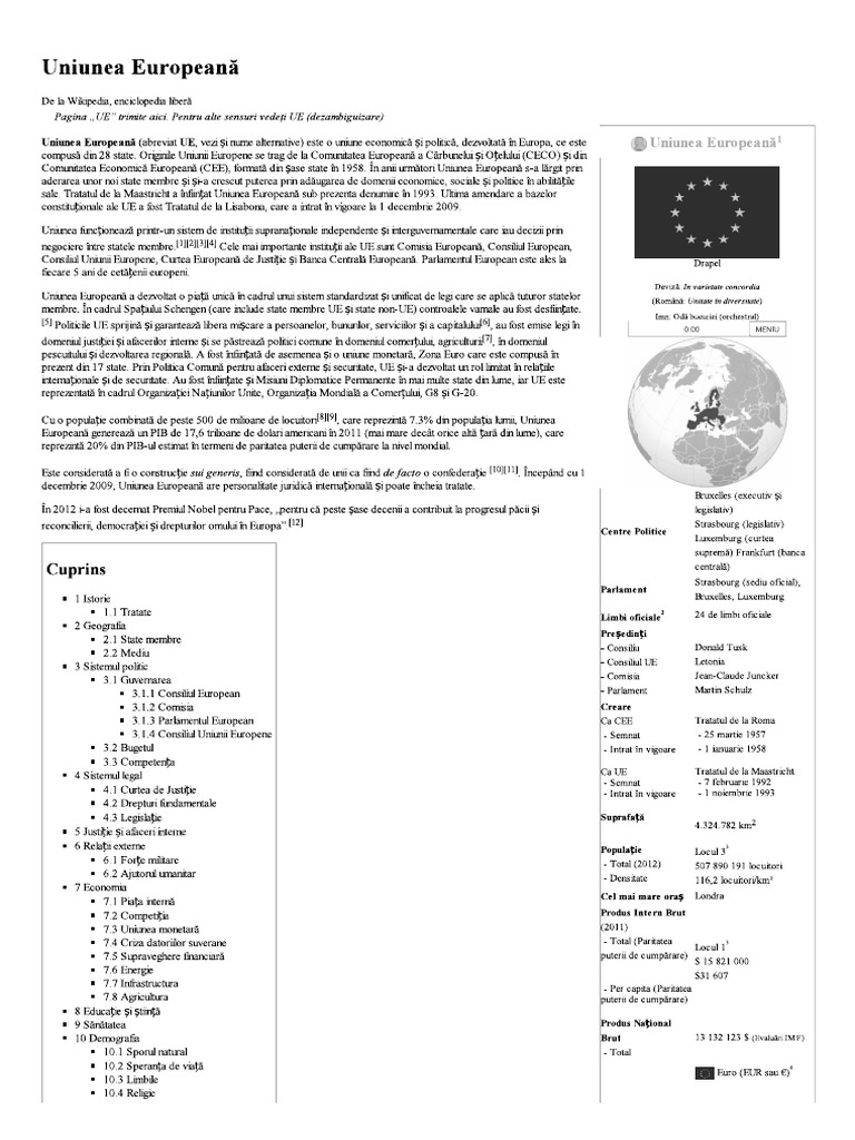 Uniunea Europeana Wikipedia
