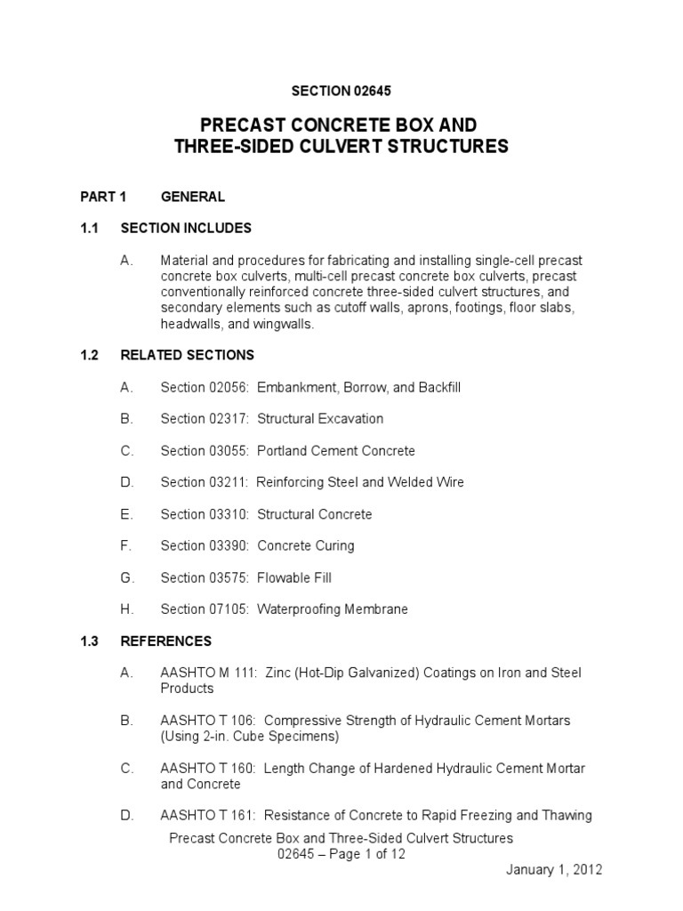 Precast Concrete Three-Sided Culverts | PDF | Precast Concrete | Concrete