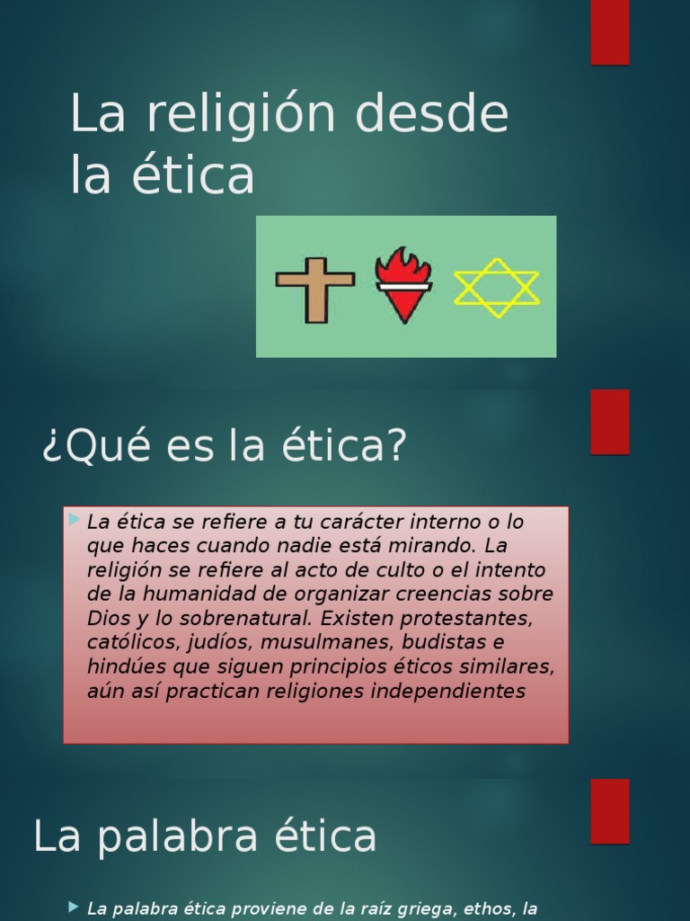 la religion y la etica