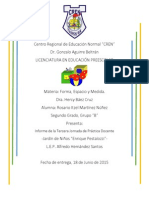 Informe Tercera Jornada de Practica Eduactiva