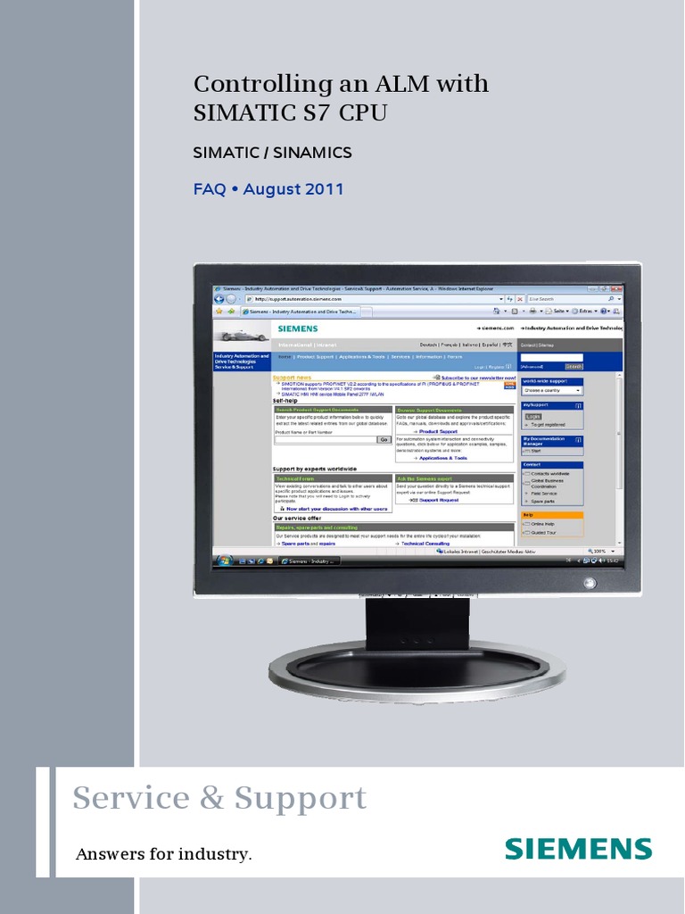 Controlling ALM with SIMATIC S7 CPU | PDF | Electrical Engineering ...