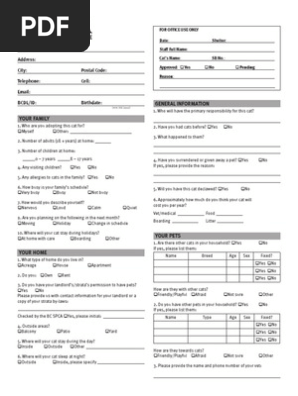 Cat Adoption Application