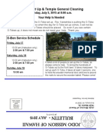 Jodo Mission Bulletin - July 2015