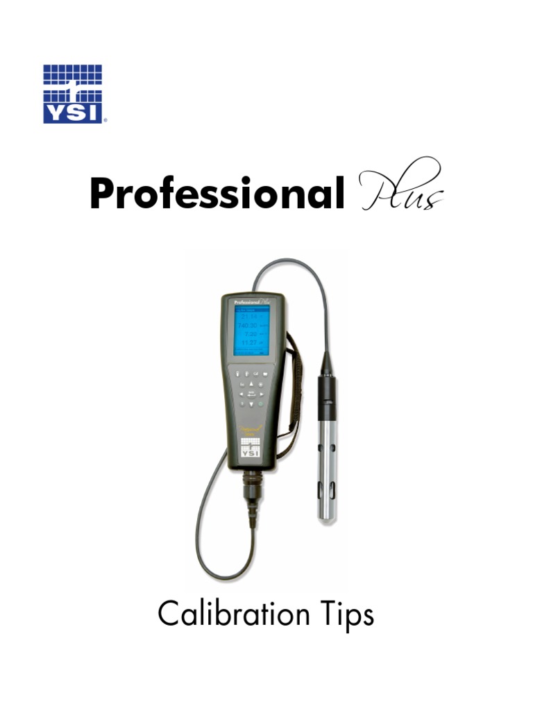 YSI Professional Plus Calibration Tips Calibration Anode
