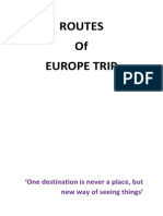 Europe Trip Routes Guidelines