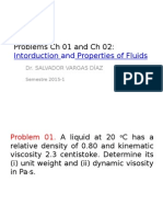 Fluid Mechanics Problems Ch 01-02: Properties, Shear Stress, Viscosity