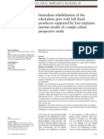 Immediate rehabilitation of the edentulous jaws with full fixed prostheses supported by four implants - interin results of a single cohort prospective study.pdf