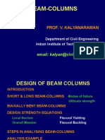 Beam-Columns: Prof. V. Kalyanaraman