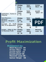 Profit Maximisation