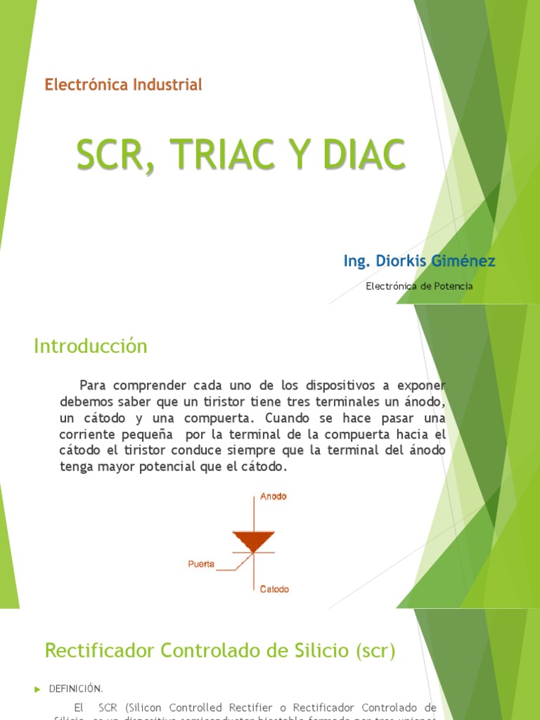 SCR Triac Diac | PDF | Corriente eléctrica | Electrónica